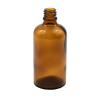 SET - Sklenená fľaštička, liekovka,hnedá 100ml s kvapkadlom